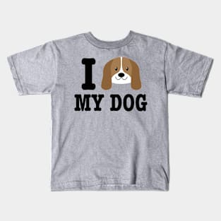 I Love My Dog Basset Hound product Kids T-Shirt